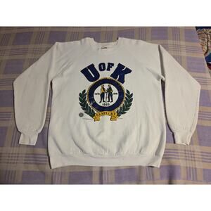 Vintage 80s Kentucky Wildcats University Crewneck Sweatshirt USA College 90s XL